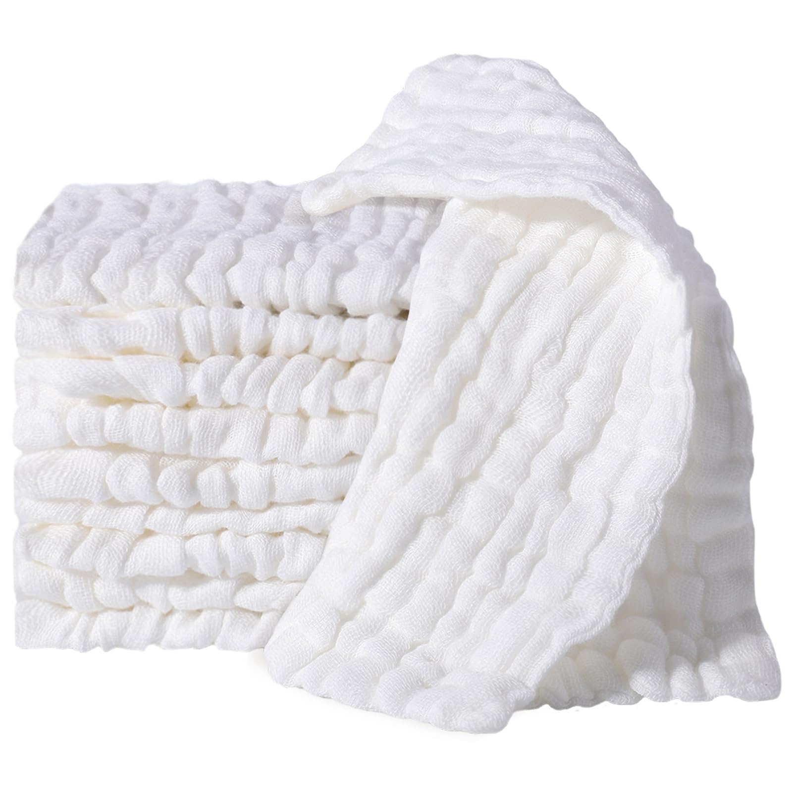 Zuimei 10 Pcs Muslin Cloths For Baby Muslin Squares Small Burp Cloths Cotton Wipes Absorbent Face Body Towel Baby Essentials For Newborn