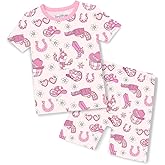 babee Reshinee Viscose Derived from Bamboo Toddler Girls Summer Short Sleeve Pajamas Kids Pjs 8Y Unicorn Mermaid 2pcs