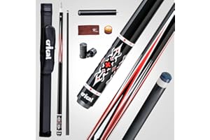 CRICAL Carbon Fiber Pool Cue Stick 58" Billiard Cue Sticks Professional Low Deflection Pool Sticks with 3/8 * 8 Pin Joint and