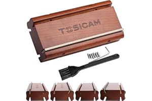 TOSICAM 3/23/35/90 Degree Guitar Fret End Beveling File, 4 in 1 fret file - Guitar Bass Fret End Dressing, Guitar Fret Crowning End Bevel File Luthier Tools for Rounding, Shaping and Deburring