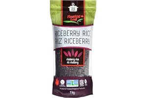 Floating Leaf Pure Riceberry Black Rice - Non-GMO & Gluten free | Riceberry Thailand Black Rice Organic (Pack of 1) 1kg | Kos
