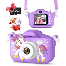 Appareil photo pour enfants de 3 à 12 ans, caméra licorne pour enfants, cadeau de Noël, d'anniversaire, festival pour filles, caméra vidéo numérique