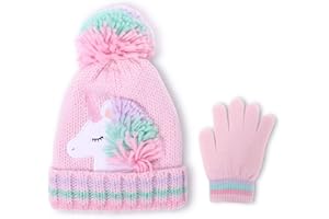 accsa Toddler Kids Girl Novelty Colorful Knit Unicorn Pony Beanie Hat Age