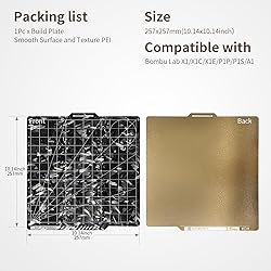 257x257mm Build Plate for Bambu Lab