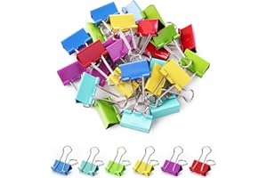 Mr. Pen- Colored Binder Clips, 1.25 inch, 25 Pack, Medium, Color Binder Clips Medium Size, Binder Clip, Paper Clips for Paperwork, Office Clips