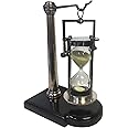 Authentic Models, 30 min Hourglass with Stand, Wooden Vintage Collection, 7.3" x 5.1" x 10" - Bronze Finish