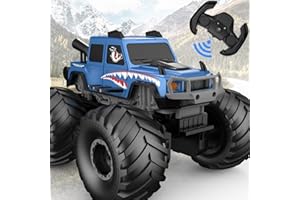 NQD® Monster Truck Toys, Waterproof 360°Rotate 4x4 RC Truck, Amphibious Remote Control Monster Trucks, 2.4GHz All Terrain Off-Road Pickup Toy RC Car for Gifts for Boys Kids Age 6 7 8 9 10 11 12+, Blue