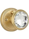 SORWDUERM Gold Door Knobs Crystal Door Knob Privacy