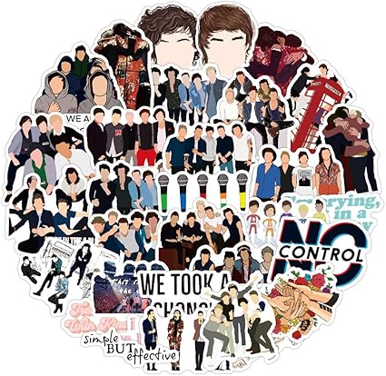 Amazon Com Rubang One Direction Singer Stickers For Kids And Teen 50 Pack Waterproof Vinyl Decal For Water Bottle Laptop Hydro Flask Phone Skateboard Travel Case Computer Toys Games