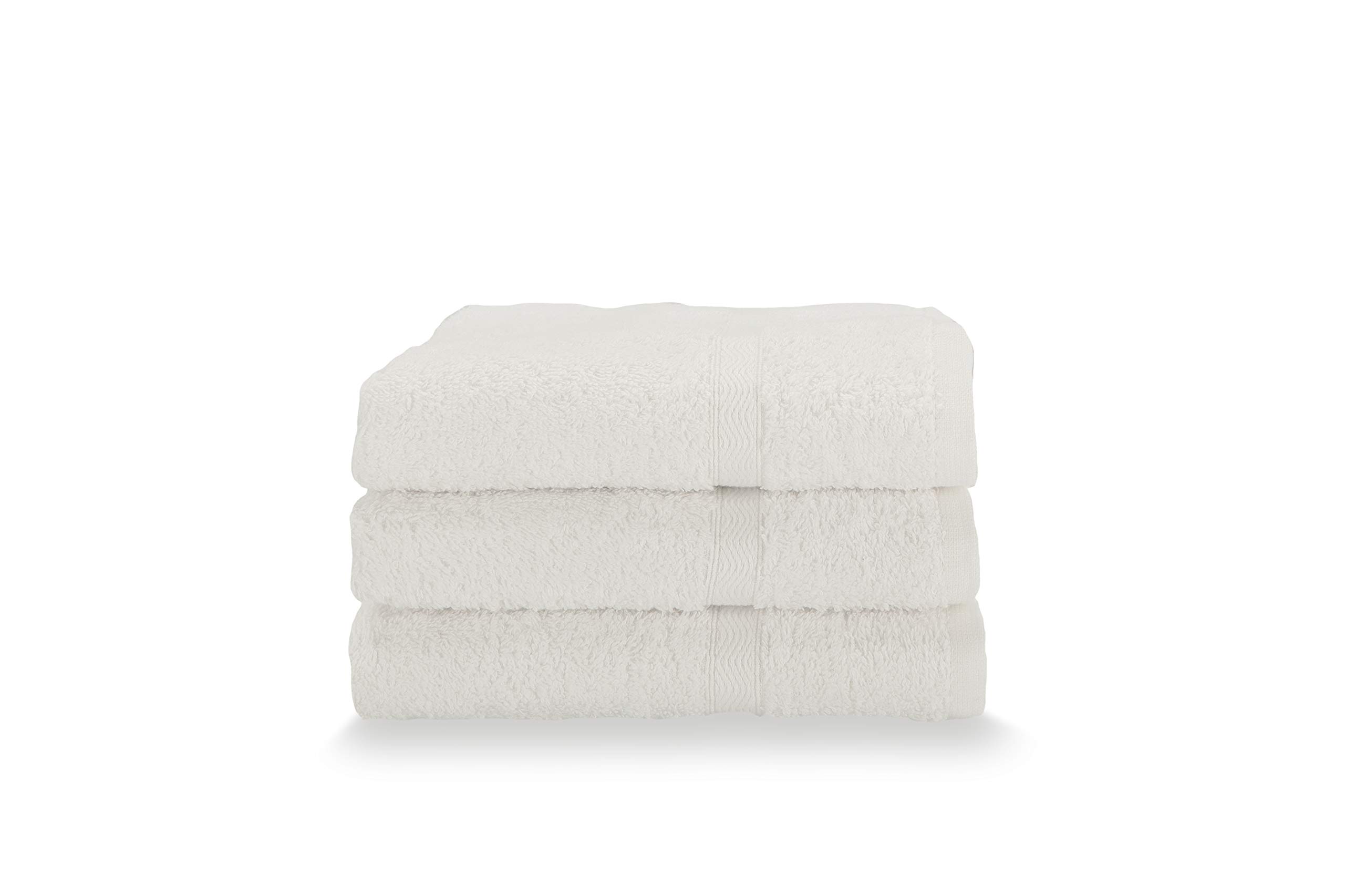 Gabel Guest Towels, Pure Cotton Hydrophilic Sponge, 40 x 60 cm, White, Set of 3