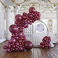 Kozee Maroon Balloons different sizes 105 PACK 18+10+5 inch Burgundy balloon Garland kit For Wedding Birthday anniversary 2025 graduation decorations