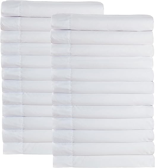 Amazon Com 48 Piece 24 Pairs Bulk Pack Queen Size Solid White