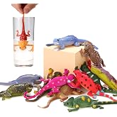 Axbotoy 12 Pack Lizard Animal Figurines,6" Color-Changeable and Stretchy Reptile Toy Set,for Themed Parties,Goodie Bag Fillers, Carnival Prizes