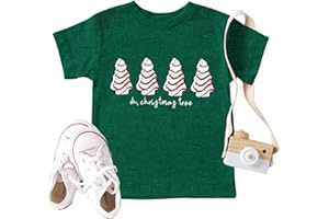 CAZYCHILD Christmas Tree Shirt for Toddler Boys Girls Merry Christmas T-Shirts Short Sleeve Holiday Tee Xmas Gift Tops