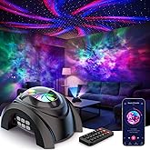 Rossetta Dual Lens Galaxy Projector, Star Projector for Bedroom with White Noise & Bluetooth Speaker, Remote, Timer, Aurora & Nebula Night Light, Gifts for Kids Adults, Valentines Day