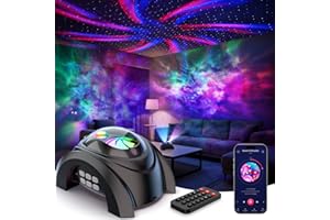 Rossetta Galaxy Projector, Star Projector for Bedroom with Bluetooth Speaker & White Noise, Remote, Timer, Night Light for Kids Room Decor, Party, Birthday & Christmas Gifts for Adults Teen Girls Boys