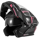 Motorcycle Helmets Modular Flip-Up Full Face Helmet,DOT Approved | Dual Visor Motorcycle Full Face lightweight Helmet for Adults Men Women Moto ATV UTV Snowmobile