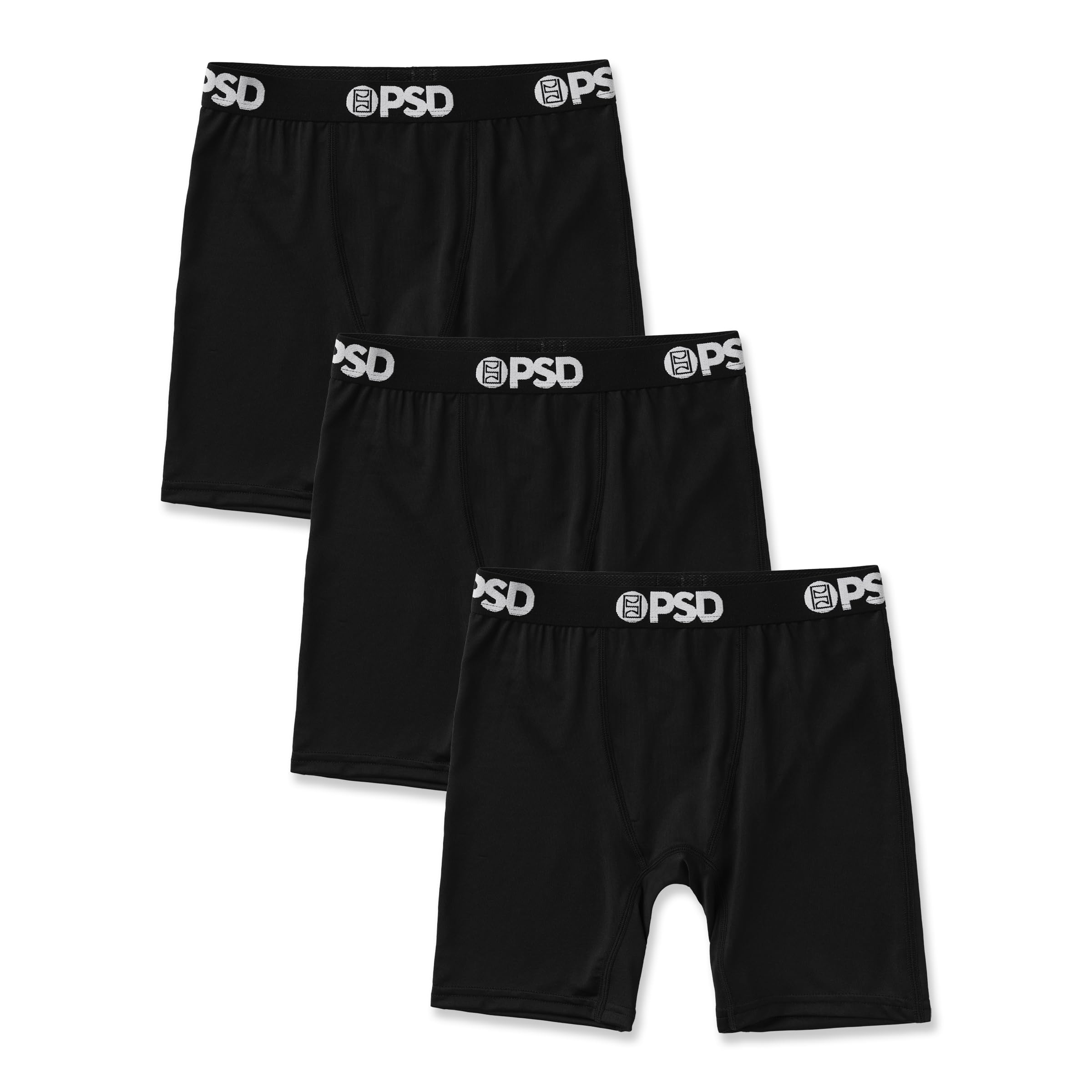 Photo 1 of PSD Youth Boy's Black Cotton Youth Boxer Brief 3-Pack - Comfortable Underwear for Active Boys, Boxers for Boys, Medium