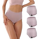 KARSWATT Washable Women High Rise Urinary Incontinence Underwear Leakproof Postpartum Panty Bladder Leak Protection 3 Pack
