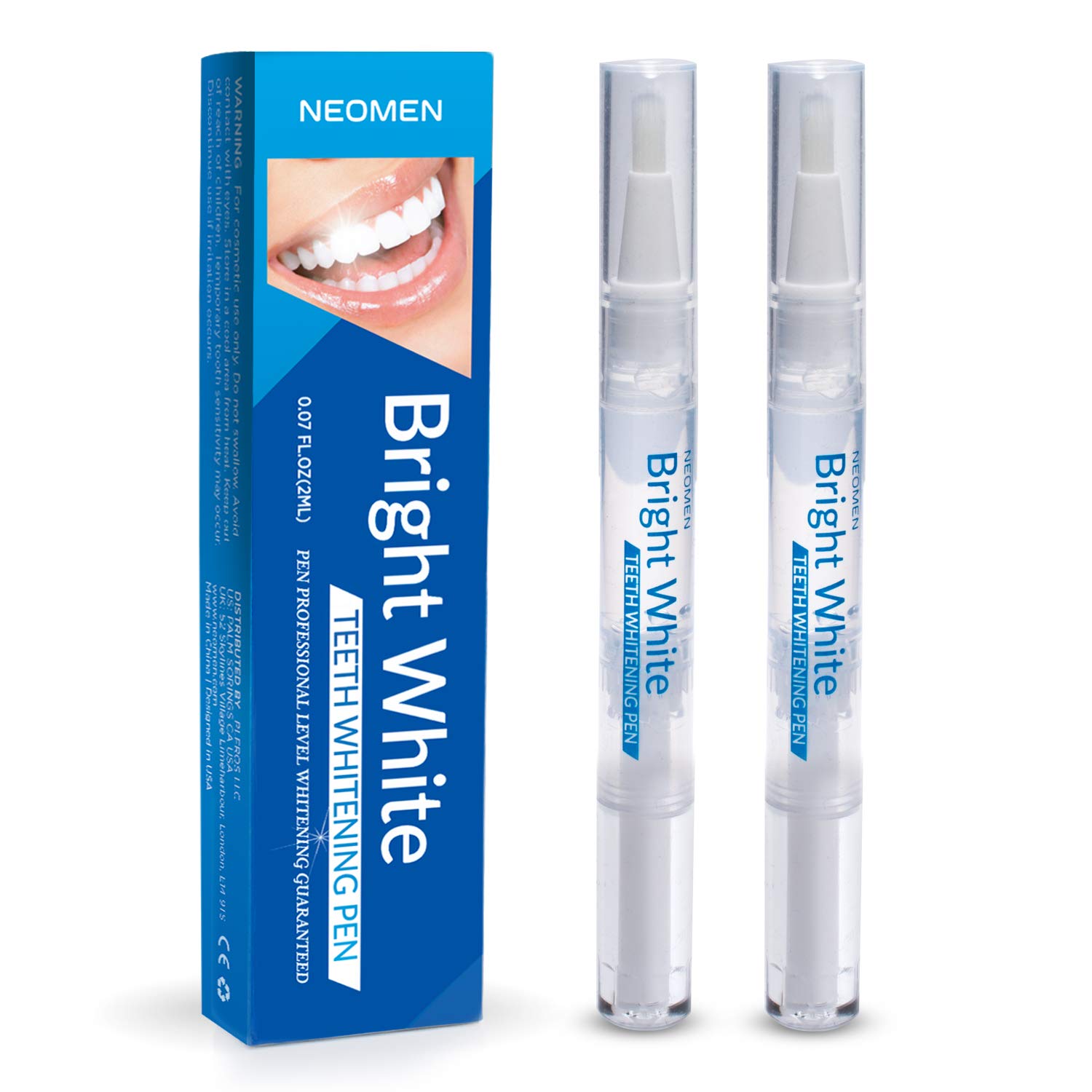 Neomen Teeth Whitening Pen (2 Pack) - 35% Carbamide Peroxide Gel, Safe and Effective for Teeth Whitening, Travel-Friendly, Easy to Use, Natural Mint Flavor