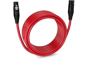 LyxPro 25 Feet XLR Microphone Cable Balanced Male to Female 3 Pin Mic Cord for Powered Speakers Audio Interface Professional 