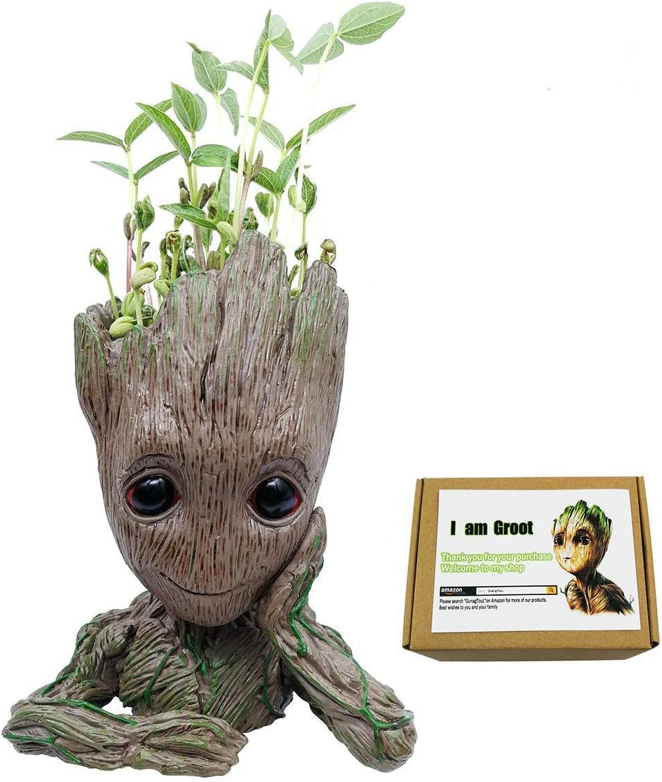 GuangTouL Groot Planter Pot, Succulent Baby Groot Flower Pot Small Planter Action Figures Model Toy