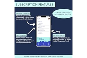 SHE'S BIRDIE She’s Birdie - Birdie+ Smart Personal Safety Alarm for Women by Women–Loud Siren, Key Chain, 24/7 Live Rep, Emergency Alerts, Bluetooth Connection - 3 Month App Subscription Included (Indigo)