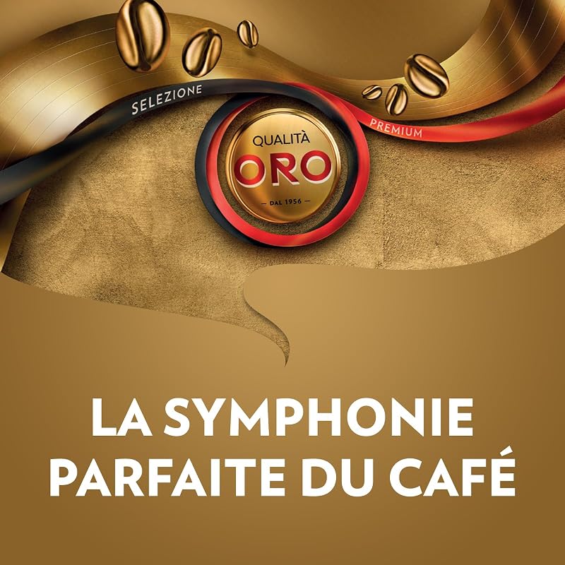 - Café Grain Lavazza Qualità Oro - 100 % Arabica - Café Grain Italien - Intensité 5 - Paquet de 1 kg