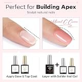 Modelones Pink Brown Builder Gel with Base Top Coat 3Pcs Set view 5