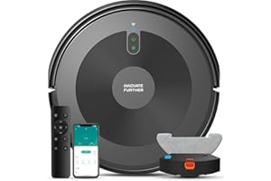 AZQQ Robot Vacuum and Mop Combo: Robot Vacuum Cleaner 2500Pa Strong Suction & Tangle-Free & Alexa/APP Control & Schedule Cleaning, Self-Charging Robotic Vacuum for Pet Hair, Hard Floor, Carpet Vacuuming