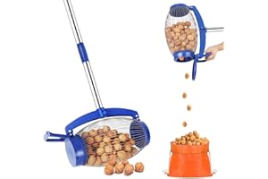 Tcoivs Nut Gatherer, Large Cage Walnut Picker Upper Roller, Garden Nut Collector for Pinecones, Sweet Gumballs, Golf Balls, Tennis Balls, Pick Up Objects from 1'' to 2-1/2'' in Size
