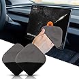 BubabyZZ 2PCS Car Screen Cleaner Square, Auto Touchscreen Cleaning Wipes, Microfiber Screens Clean Cloth Cars Interior Accessories Universal for Vehicle Dashboard Display Tesla ect(Gray)
