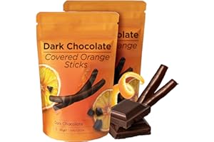 CERES GOURMET Chocolate Covered Fruits-2 Packs 5.64 Oz, Fruit Peels Covered with Dark Chocolate, Delicious Sweet Yummy Chocolate Coated Fruit Candy(2.82 Ozx 2 Packs) (Orange)