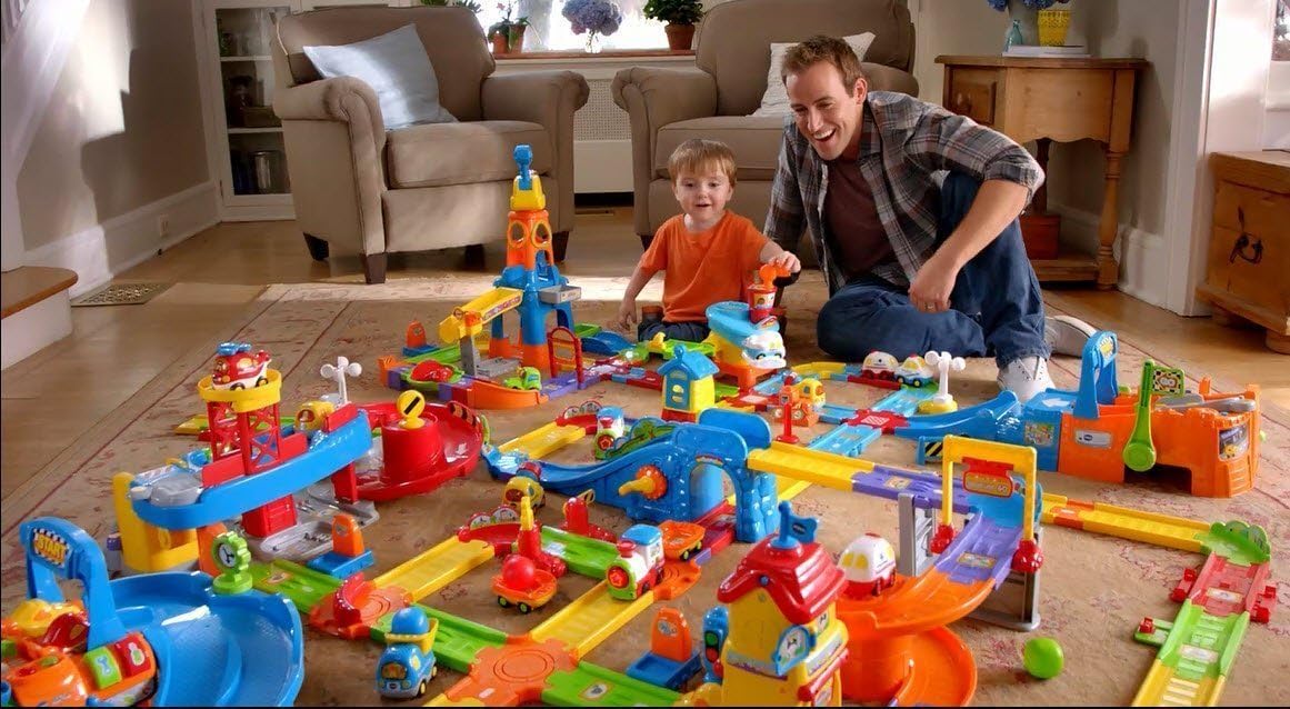 vtech choo choo train playset