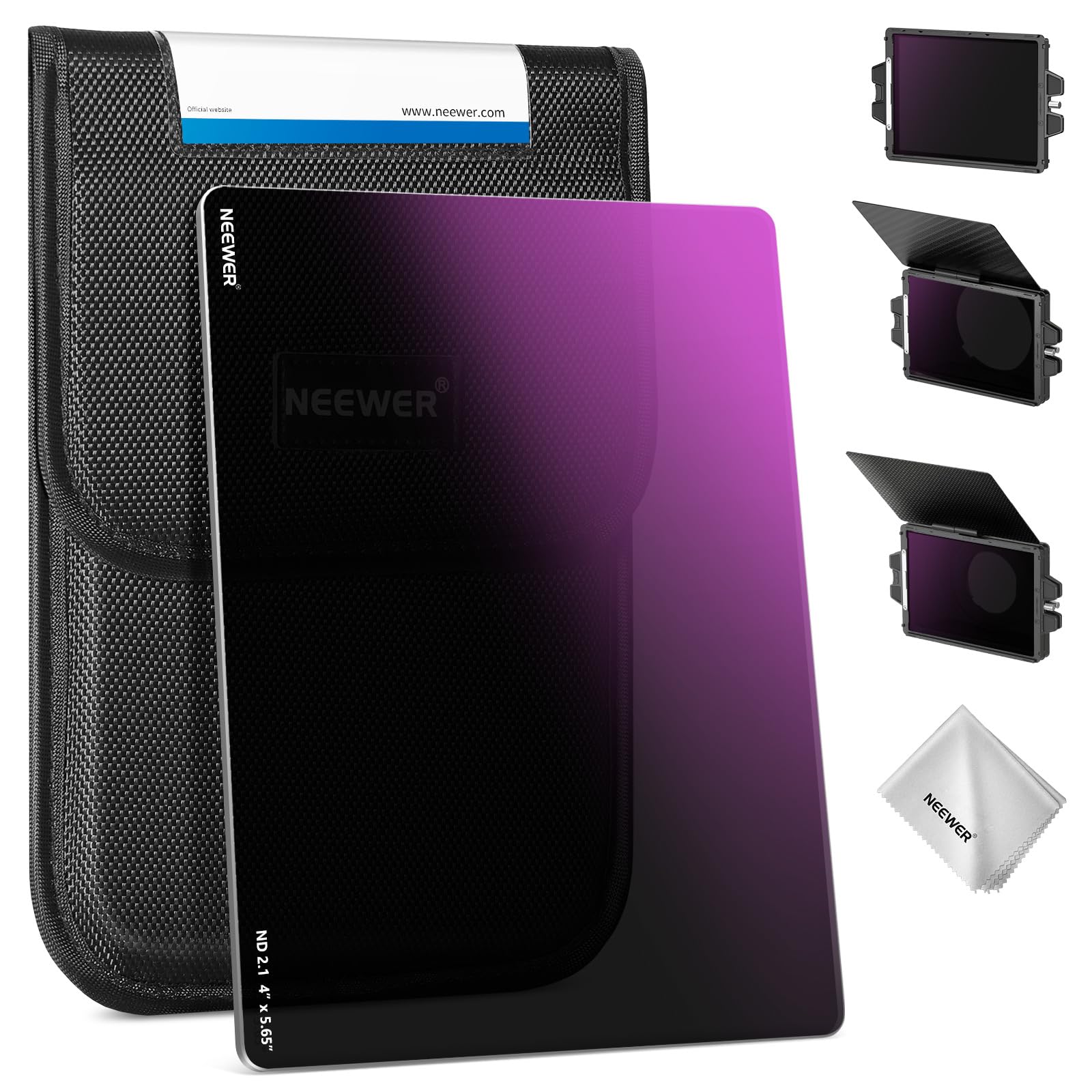 NEEWER ND2.1 (7 Stops) Square ND Filter, 4""x5.65"" Dual Sided 30 Multi Nano Coated Cinema Neutral Density Filter for NEEWER Matte Box Compatible with Tilta Compatible with SmallRig — image 1