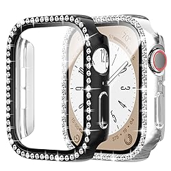 Cuteey 2 Pack Bling Case with Tempered Glass Screen