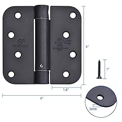 Self Closing Door Hinge 4 inch Matte Black Auto