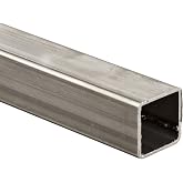 304 Stainless Steel Square Tubing, ASTM A554, 1.25" Height, 0.12" Wall, 36" Length, OnlineMetals