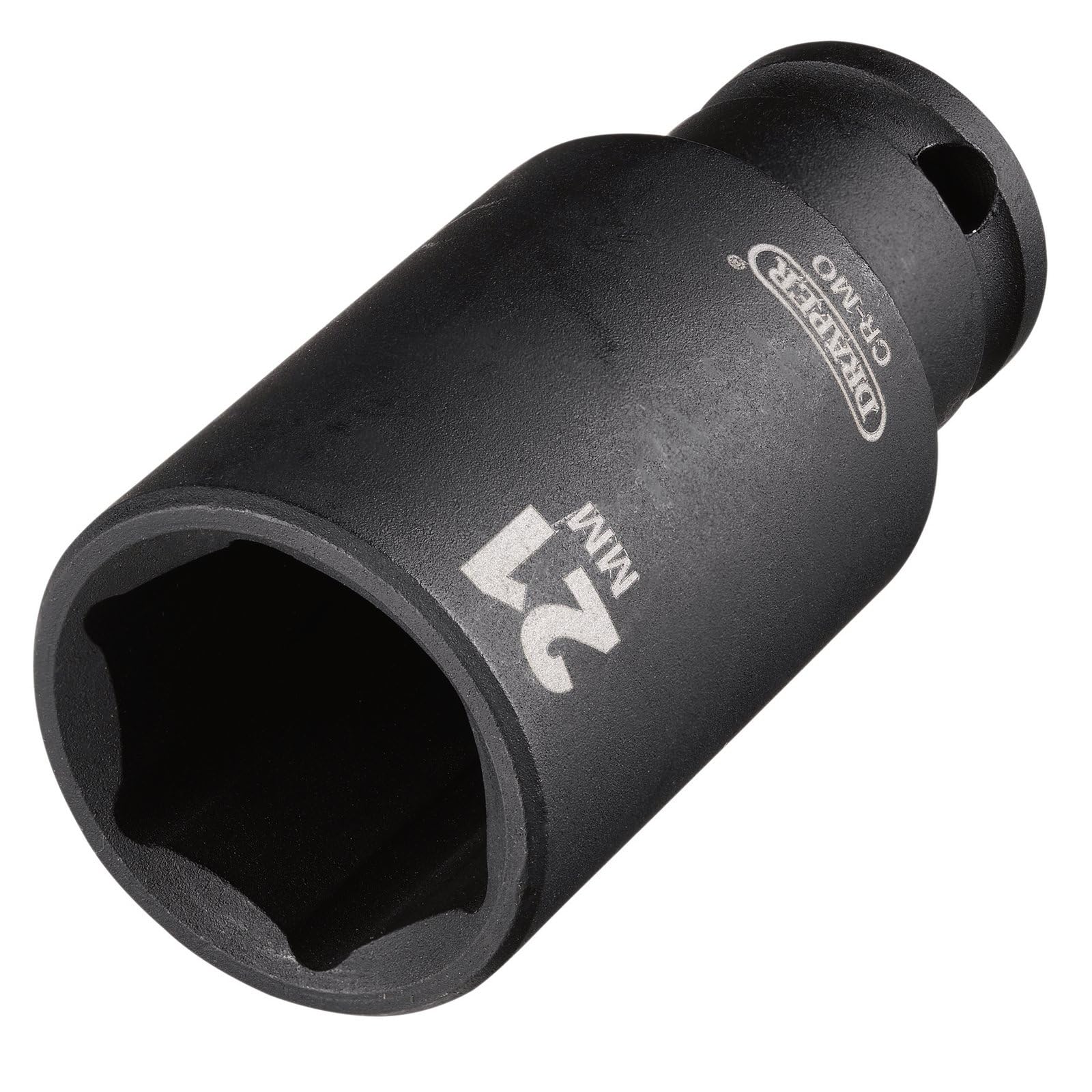 Draper HI-TORQ Metric Deep Impact Socket, 3/8" Sq. Dr., 21mm - 20177-6-Point CR-MO Steel
