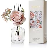 kiyigift Reed Diffuser Set -8.4 fl oz Scent Diffuser with 6 Reed Sticks, Home Fragrance,Reed Diffuser for Bathroom Shelf Decor (Jasmine Rose)