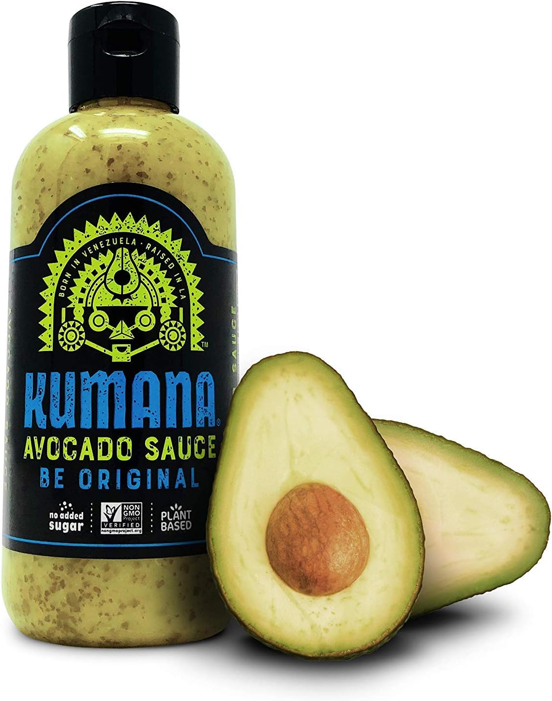 Kumana Avocado Hot Sauce. Made with Ripe Avocados & Chili Peppers. (Original, 2 Count)