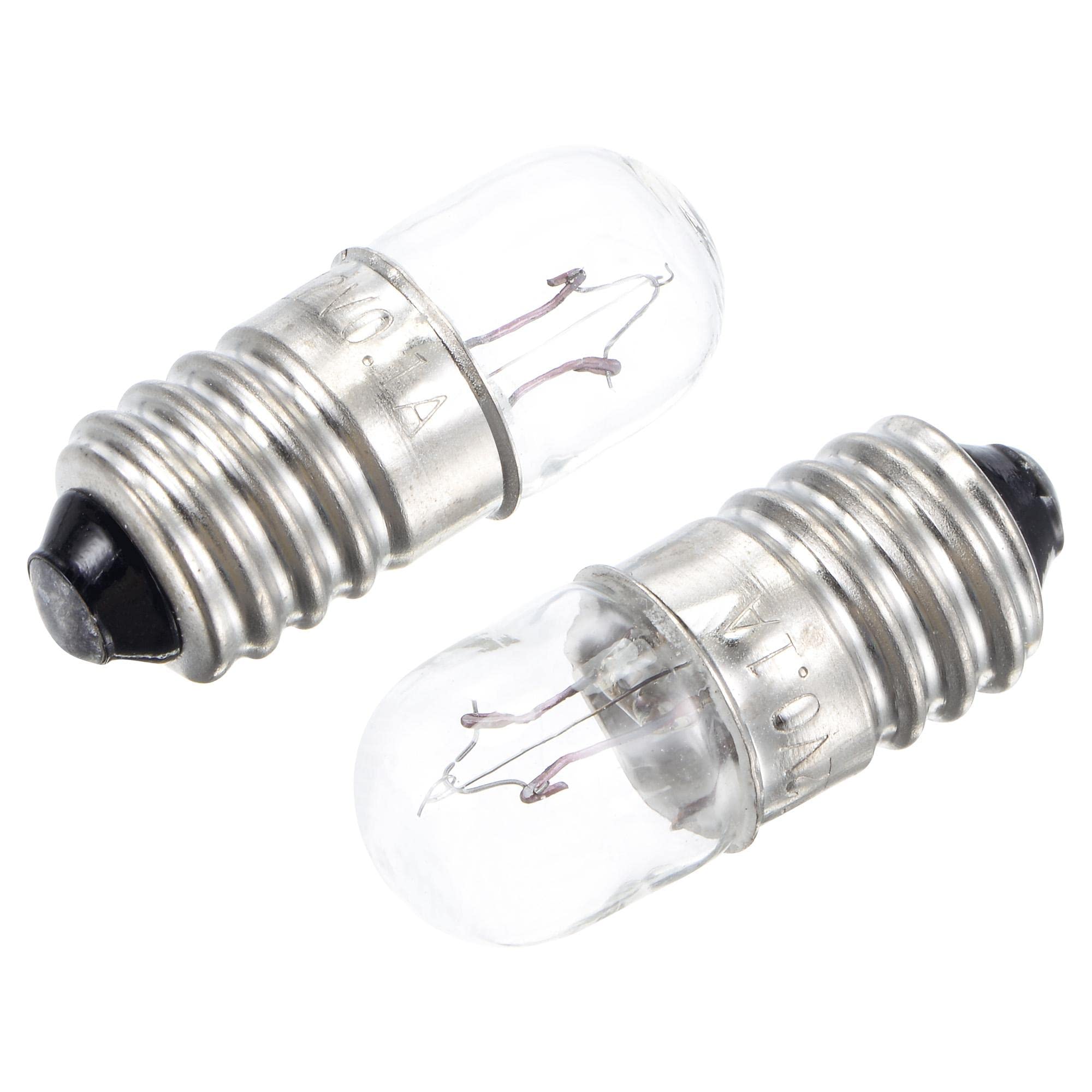 sourcing map E10 Screw Base Miniature Bulbs DC 12V Warm Yellow Light Mini Lamps, Pack of 25