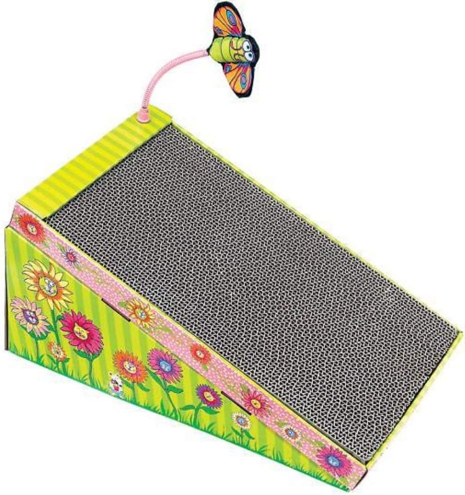 FATCAT Big Mama's Scratch 'n Play Ramp Reversible Cardboard Toy and Catnip Included : Scratching Pads : Pet Supplies