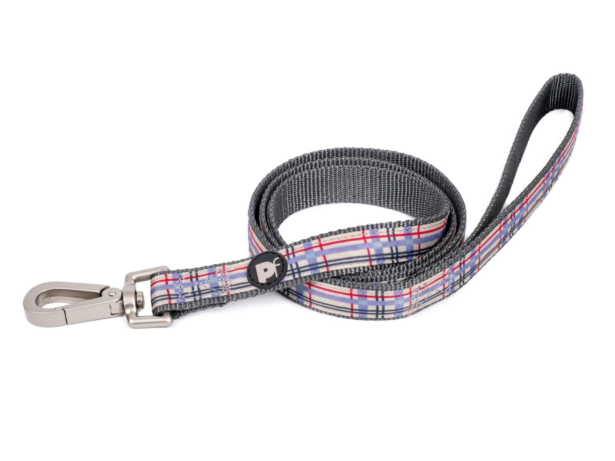 Petface Check Pattern Dog Lead, Medium, Cream