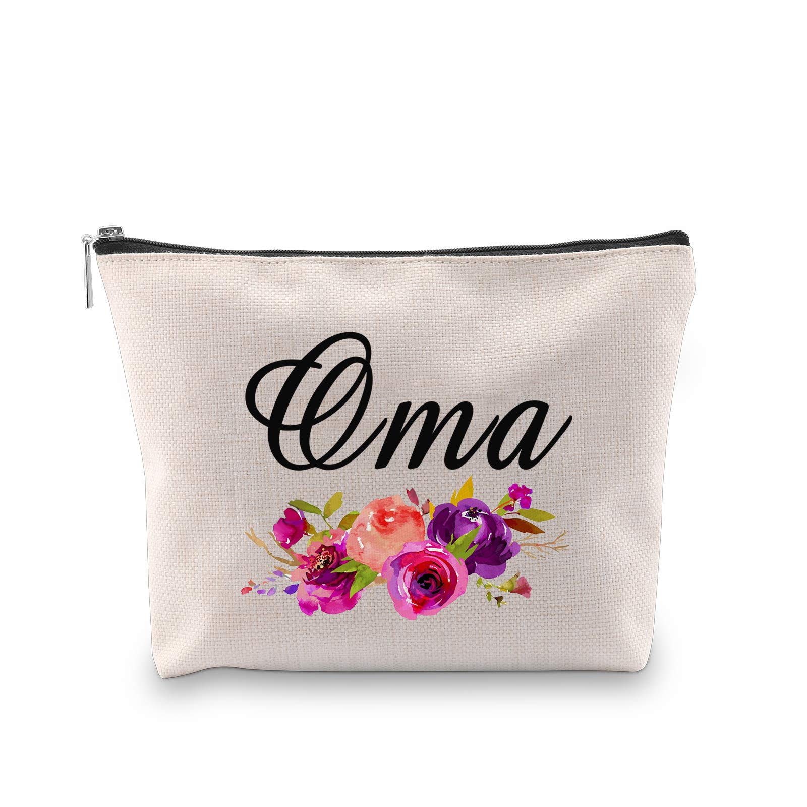 Oma Gift Oma Makeup Bag Travel Toiletry Bag Grandma Birthday Gift Mother's Day Gift for Oma (Oma Bag EU)
