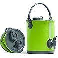 Colapz 2-in-1 Collapsible Camping Water Container - Sports Water Jug - RV Bucket with Spigot - Water Jug Dispenser - Green