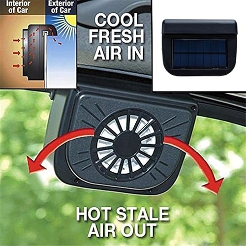 SOLAR POWERED WINDOW HEAT FAN VENTILATOR AUTO COOL PETS AIR VENT CAR