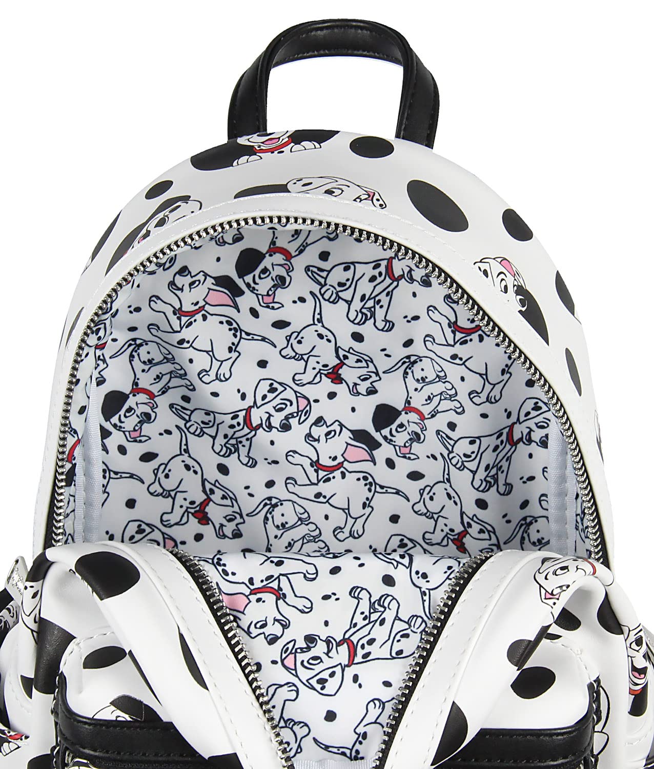 Loungefly Disney 101 Dalmatians Spots and Pups Lucky Penny Patch Allover Print Mini Backpack