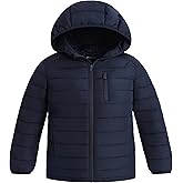 wantdo Boy's Light Puffer Jacket Packable Winter Jacket Windproof Hooded