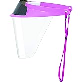 Pac-Dent iVisor Plus Reusable Face Shield Kit, Full Face Protective Shield with Anti-Fog Coating and Cinch Cord, Adjustable to Comfortably Fit All Head Sizes, Pink
